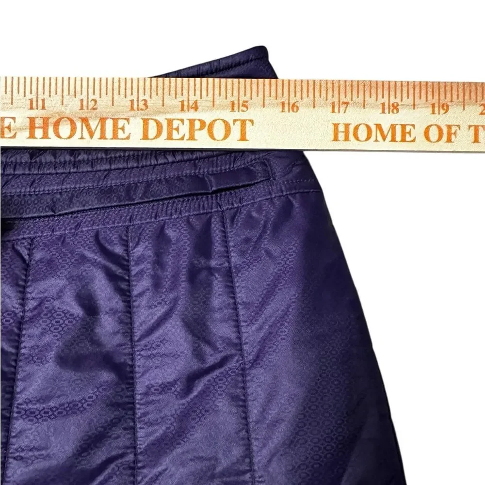 Athleta Insulated Quilted Mini Skirt Women’s Size 8 Purple Zip Front Active